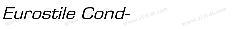 Eurostile Cond字体转换